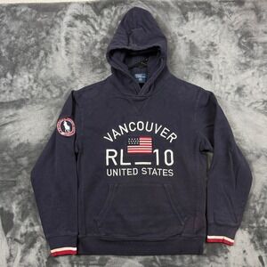 Polo Ralph Lauren Hoodie Boys L 14-16 Navy Blue Vancouver 2010 Olympic Team USA